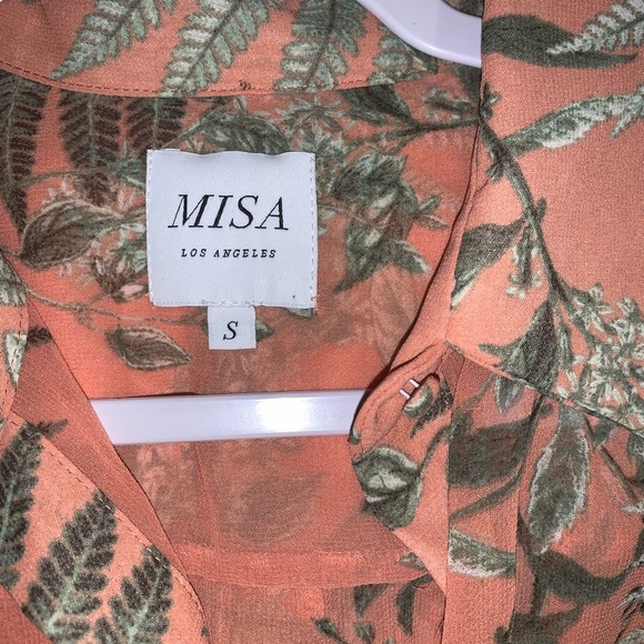 Misa Los Angeles Terracotta Leaf Print Blouse - Picture 3 of 6